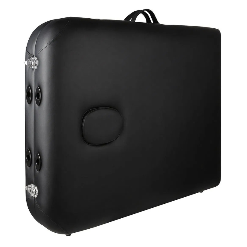 Naipo hordozható masszázságy fa lábakkal fekete színben - Image 7