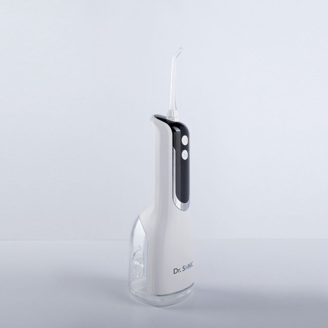 Dr. SONIC L12 akkumulátoros szájzuhany nagy kijelzővel, 5 fokozattal, 4 különböző fúvókával (fehér) - Image 3