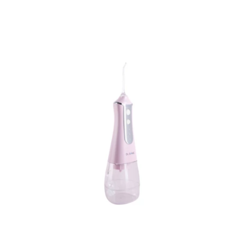 Dr. SONIC L10 akkumulátoros szájzuhany 300 ml-es tartállyal, 3 fokozattal, 5 különböző fúvókával (rózsaszín)