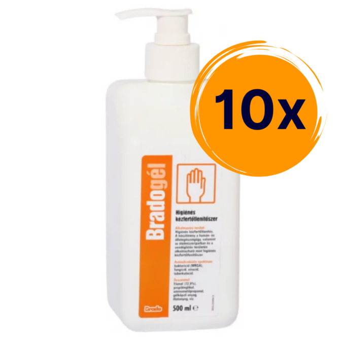 10x Bradogél kézfertőtlenítő 500 ml