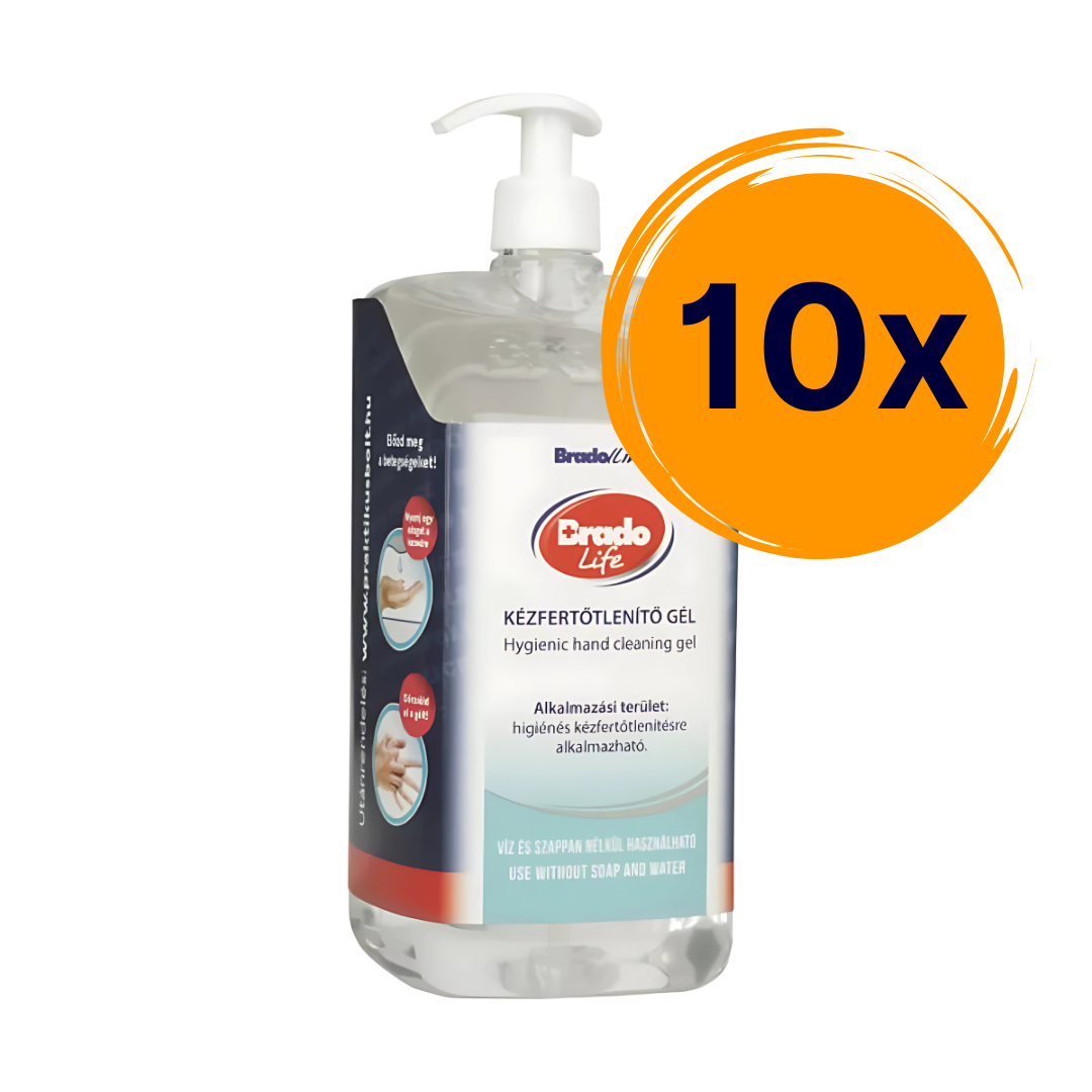 10x Bradolife kézfertőtlenítő 1,5 literes pumpás